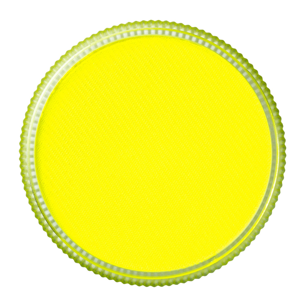 TAG Neon Yellow face paint 32g colour swatch top view