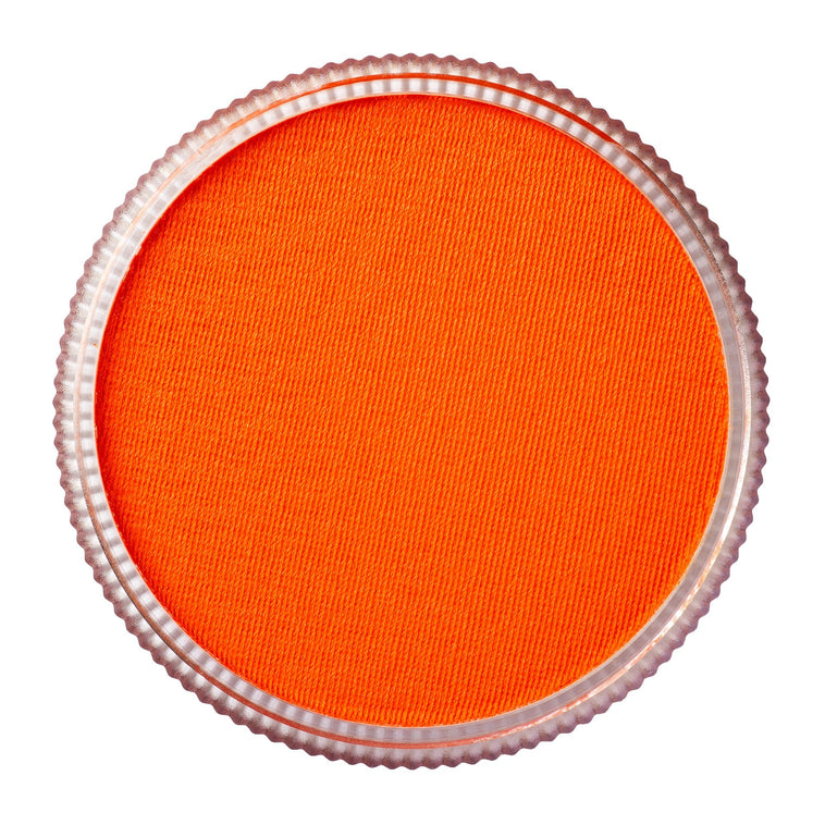 TAG Neon Orange face paint 32g colour swatch top view TAG Neon Orange face paint 32g colour swatch top view