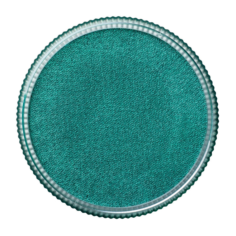 TAG Pearl Green face paint 32g colour swatch top view TAG Pearl Green face paint 32g colour swatch top view