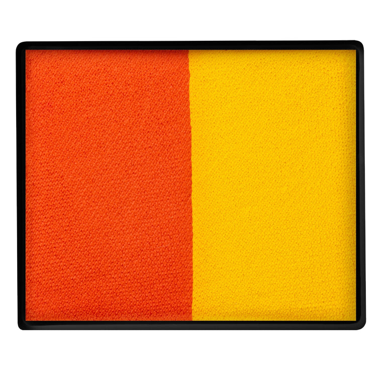 TAG Split Cake Orange / Yellow colour swatch top view TAG Split Cake Orange / Yellow colour swatch top view