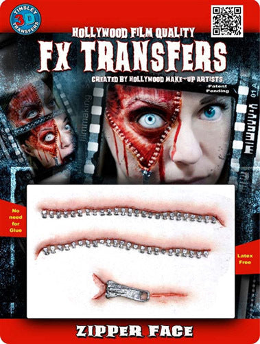 Zipper face 3D FX Transfers Zipper face 3D FX Transfers