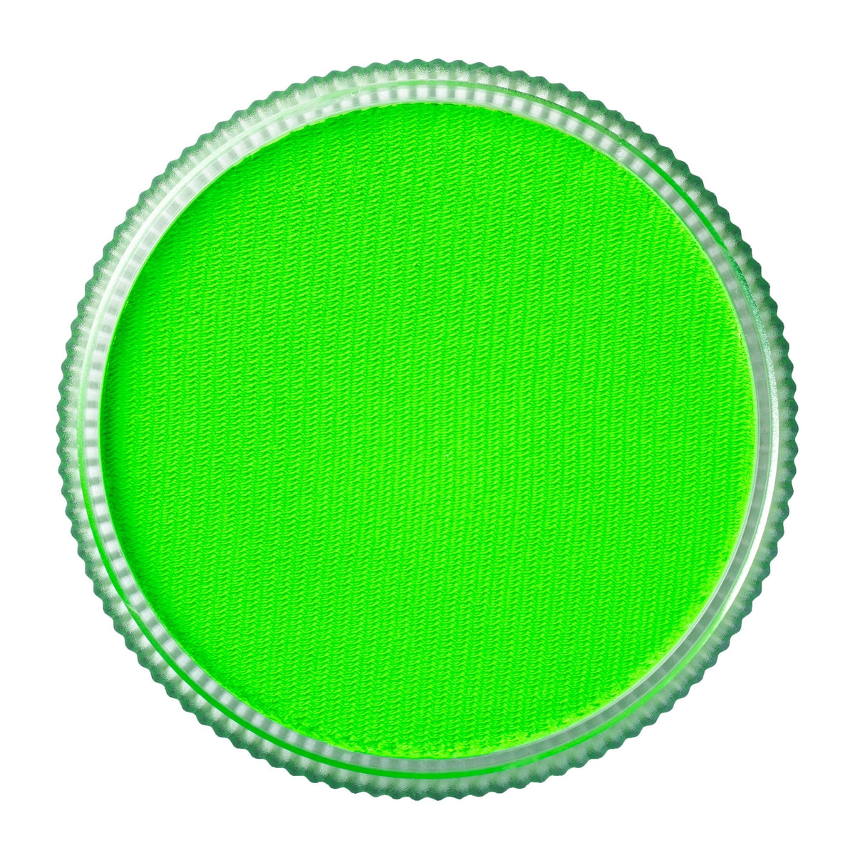 TAG Neon Green face paint 32g colour swatch top view