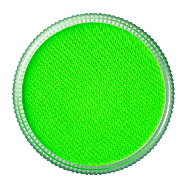 TAG Neon Green face paint 32g colour swatch top view