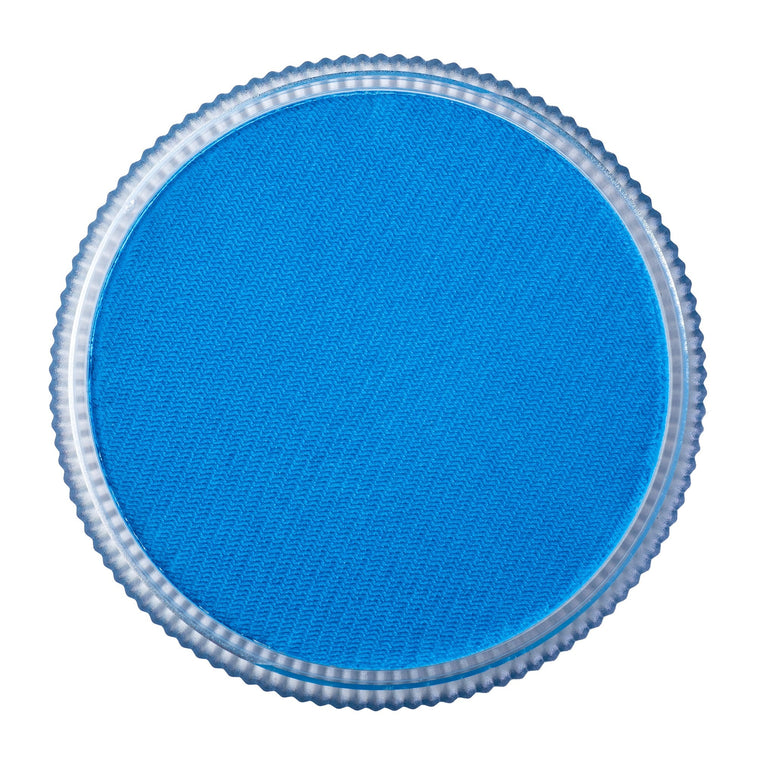 TAG Neon Blue face paint 32g colour swatch top view