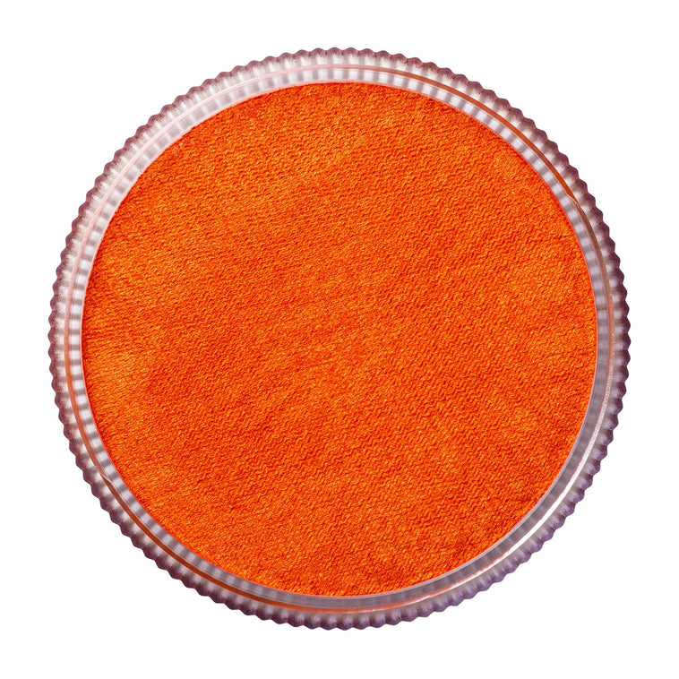 TAG Pearl Orange face paint 32g colour swatch top view