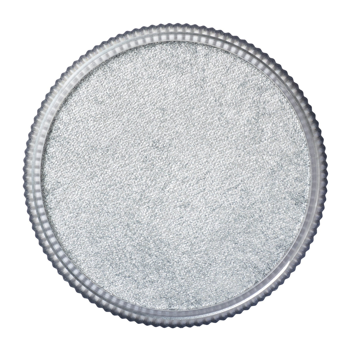 TAG Pearl Silver face paint 32g colour swatch top view