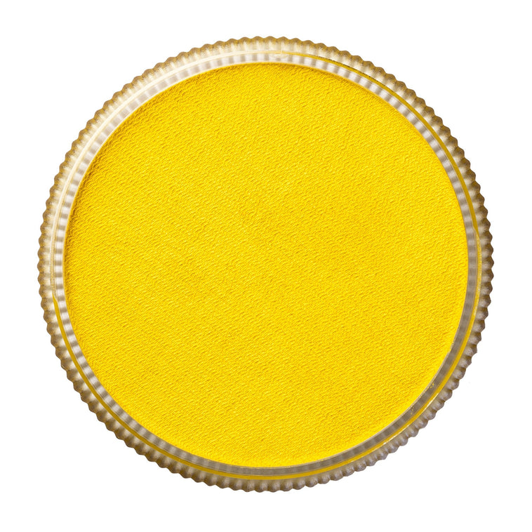 TAG Pearl Yellow face paint 32g colour swatch top view