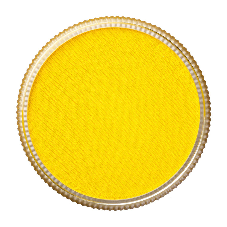 TAG Regular Canary Yellow face paint 32g colour swatch top view