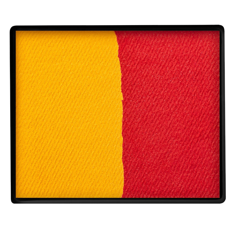 TAG Split Cake Golden Orange / Red colour swatch top view