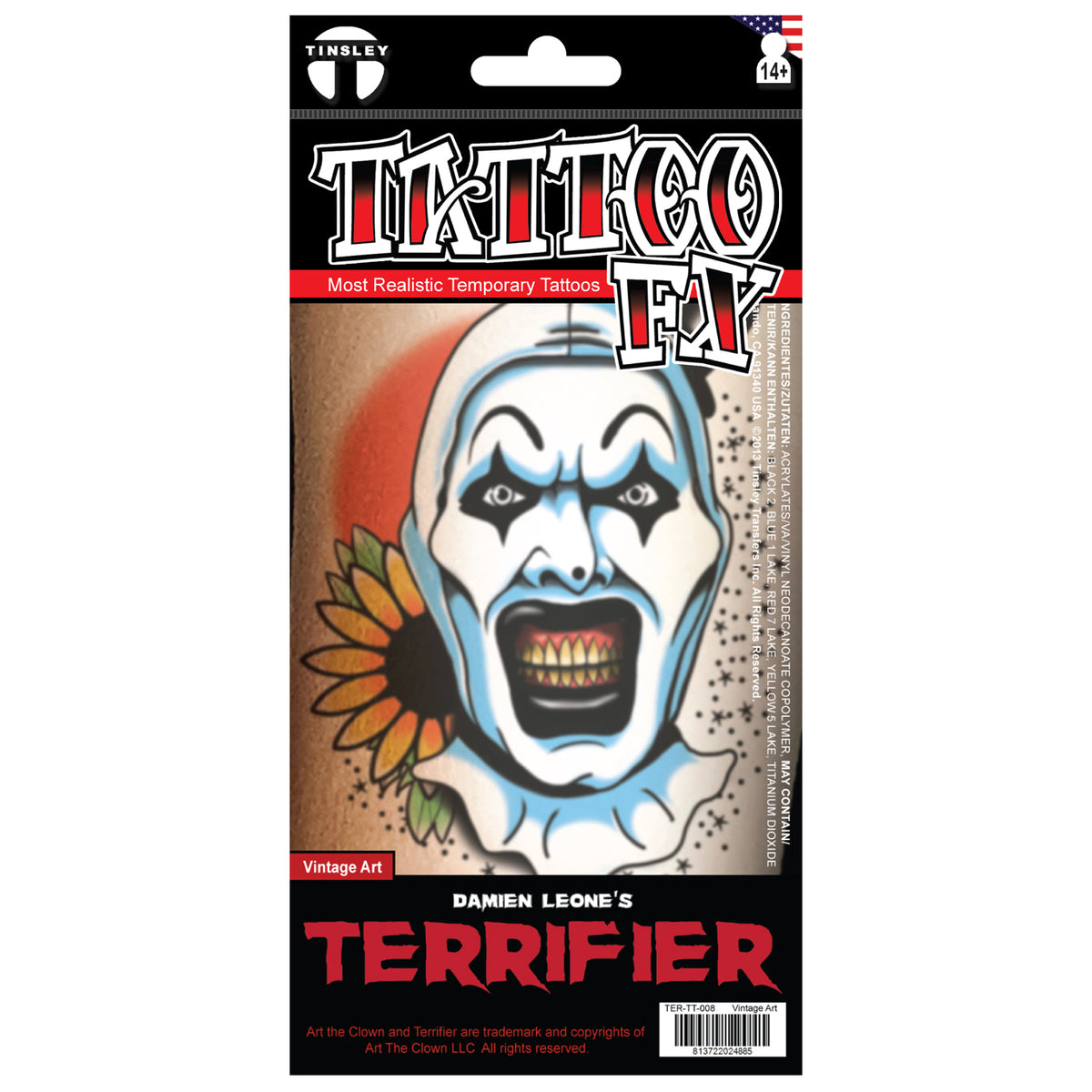Temporary Tattoos- Damien Leone's Terrifier