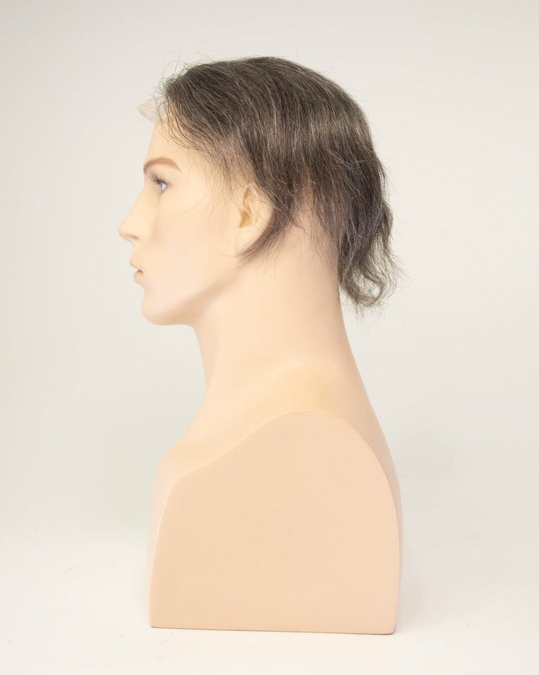 Salt & Pepper 20cm Lace Front Human Hair Wig