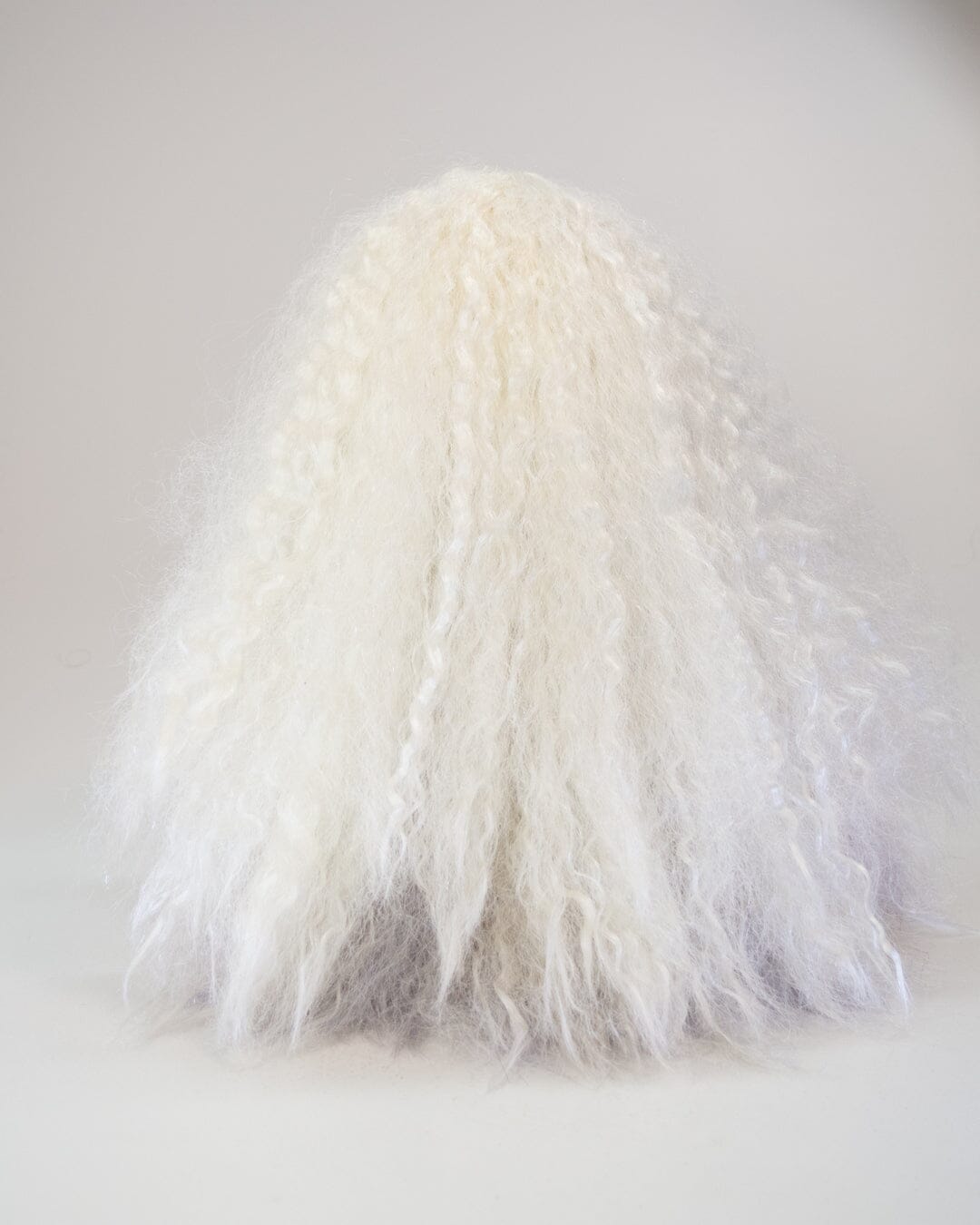 White With Purple Grey Underneath 55cm Synthetic Hair Wig